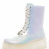 SPARKL White Iridescent Combat Boot