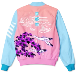 T6 Kyoto Koi Bomber Jacket -T6 shop KyotoPastel BomberJacketBack