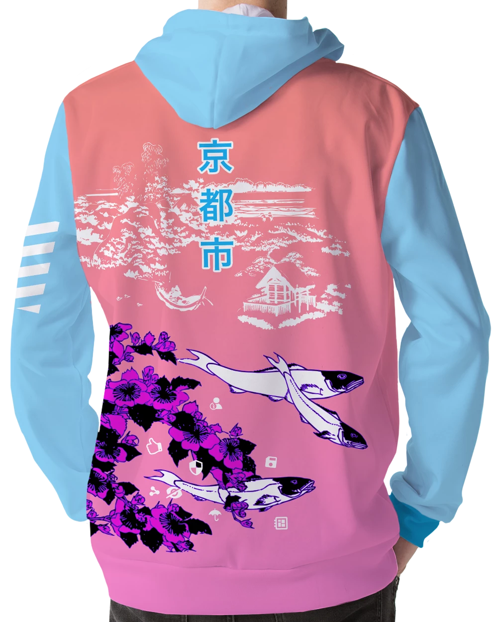 T6 Kyoto Koi Hoodie 2 T6 Kyoto Koi Hoodie - Image 2