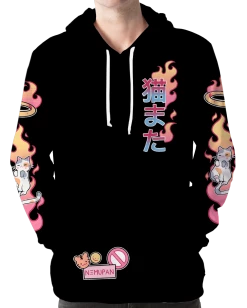 T6 Nekomata Hoodie -T6 shop NekomataBlack HoodieFront3