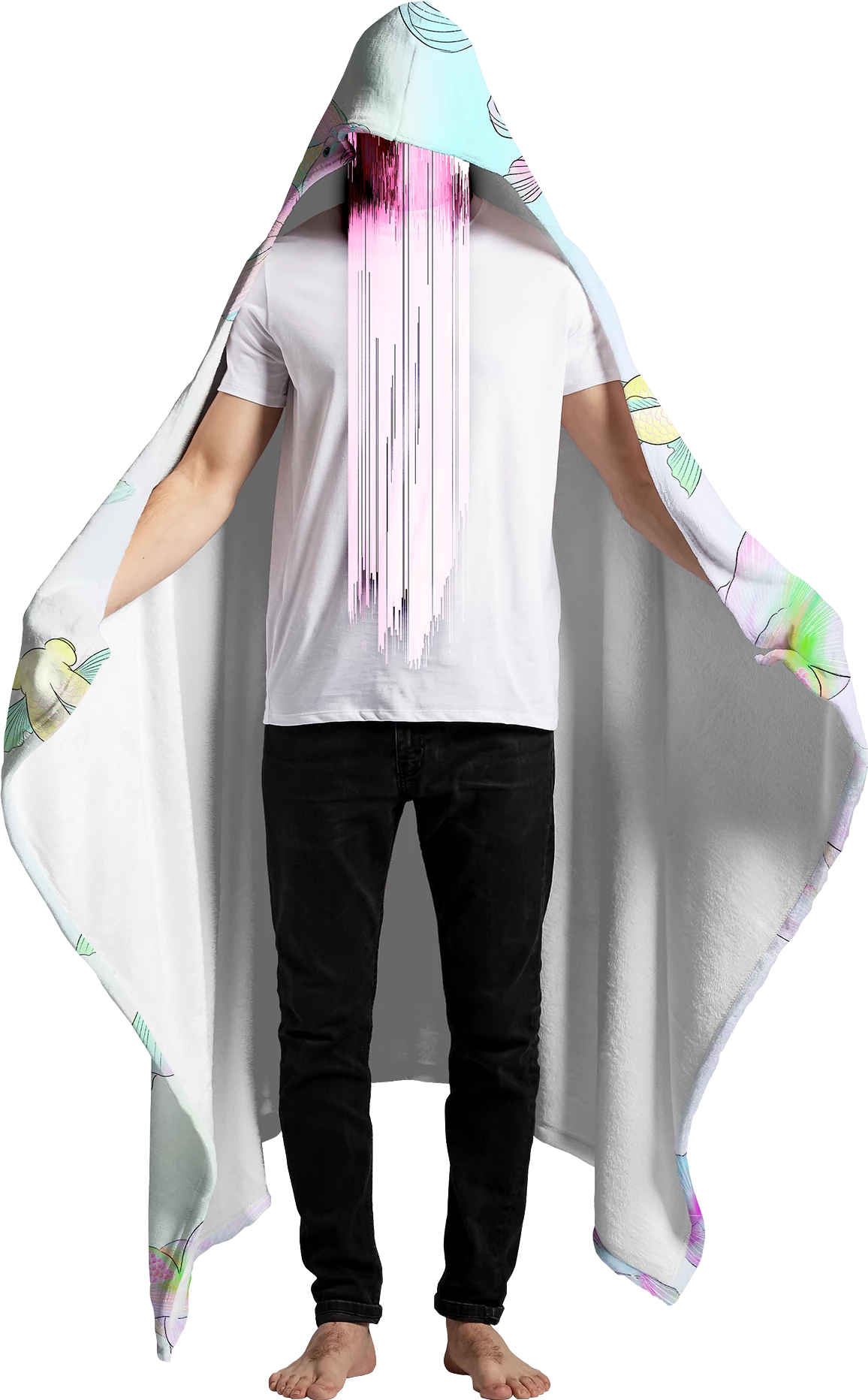 T6 Nishikigoi Hooded Blanket 3 T6 Nishikigoi Hooded Blanket - Image 3