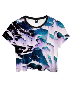 T6 Fractal Land Crop Top
