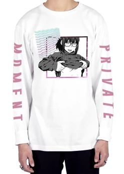 T6 Private Moment Long Sleeve Tee 14 T6 Private Moment Long Sleeve Tee -T6 shop PrivateMoment front wht