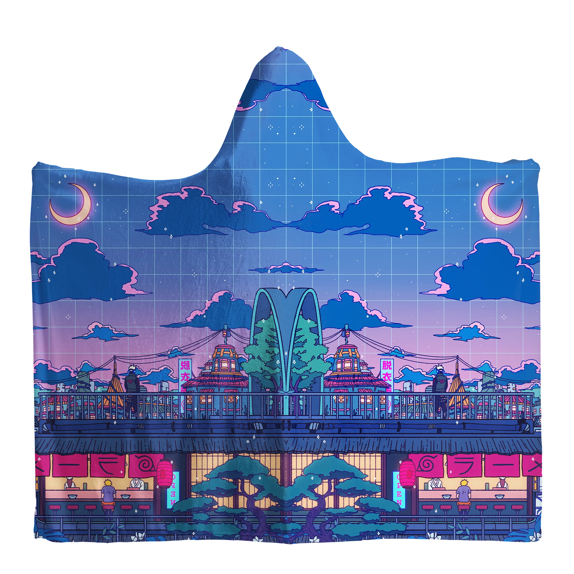 T6 Ramen Village Hooded Blanket 4 T6 Ramen Village Hooded Blanket - Image 4