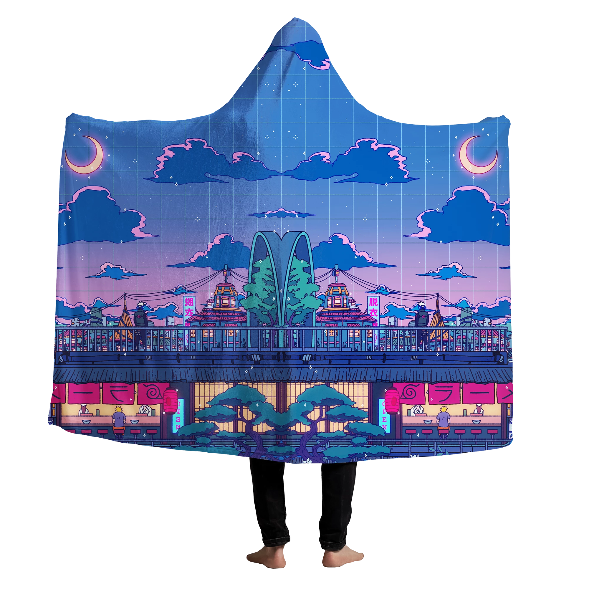 T6 Ramen Village Hooded Blanket 1 T6 Ramen Village Hooded Blanket