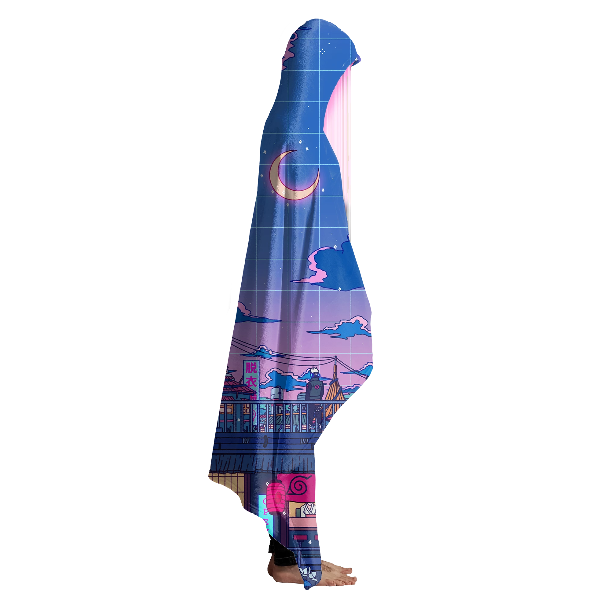 T6 Ramen Village Hooded Blanket 2 T6 Ramen Village Hooded Blanket - Image 2