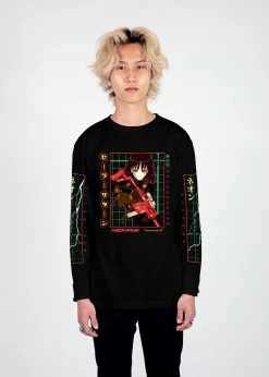 T6 Sailor Saturn Long Sleeve Tee 26 T6 Sailor Saturn Long Sleeve Tee -T6 shop SailorSaturn fullsize blk red