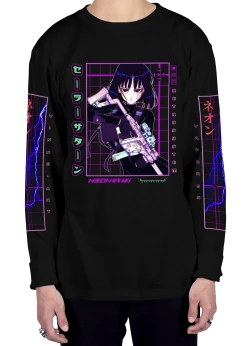 T6 Sailor Saturn Long Sleeve Tee 20 T6 Sailor Saturn Long Sleeve Tee -T6 shop SailorSaturn purple blk
