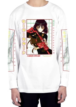 T6 Sailor Saturn Long Sleeve Tee 23 T6 Sailor Saturn Long Sleeve Tee -T6 shop SailorSaturn red wht