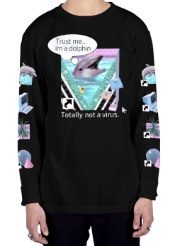 T6 Trust Me! Long Sleeve Tee -T6 shop TrustMe lstee blk