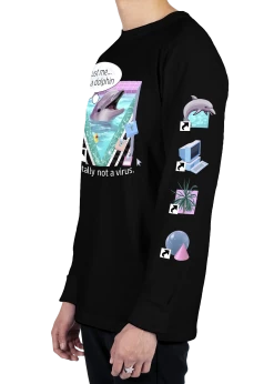 T6 Trust Me! Long Sleeve Tee -T6 shop TrustMe lstee blk side