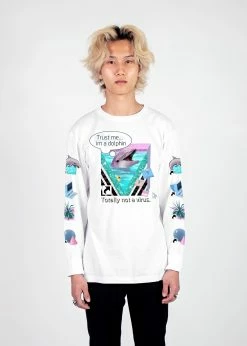 T6 Trust Me! Long Sleeve Tee -T6 shop TrustMe lstee wht fullsize