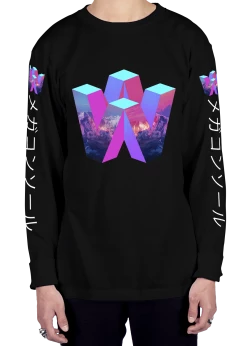 T6 V64 Long Sleeve Tee -T6 shop V64 front blk