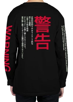 T6 WARNING! Long Sleeve Tee 14 T6 WARNING! Long Sleeve Tee -T6 shop WARNING lstee back blk