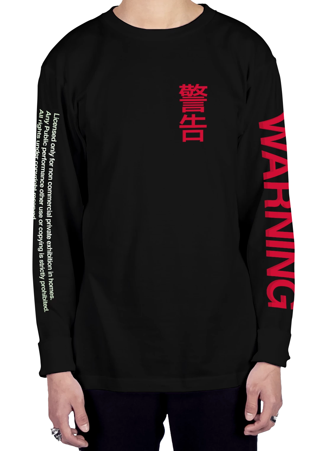T6 WARNING! Long Sleeve Tee 2 T6 WARNING! Long Sleeve Tee - Image 2