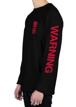 T6 WARNING! Long Sleeve Tee 16 T6 WARNING! Long Sleeve Tee -T6 shop WARNING lstee side blk