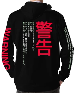 T6 WARNING! Hoodie -T6 shop Warning hoodie back blk