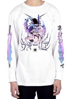 T6 Warrior Princess Long Sleeve Tee 10 T6 Warrior Princess Long Sleeve Tee -T6 shop WarriorPrincess front wht