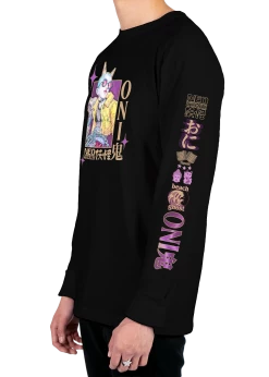 T6 Yokai Long Sleeve Tee -T6 shop YokaiblacksideLongSleeveTShirt product mockup