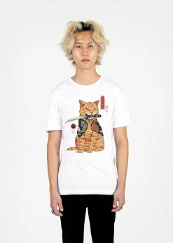 DTG Feline Shogun Tee Clearance -T6 shop felineshogun fullsize tee wht d5457e2b 7987 4f37 b4cf 761282bb57ae