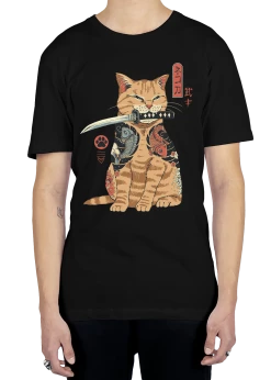 T6 Feline Shogun Tee -T6 shop felineshogun tee blk