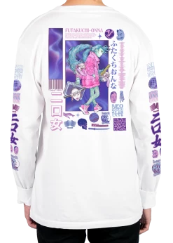 T6 Futakuchi Long Sleeve Tee 17 T6 Futakuchi Long Sleeve Tee -T6 shop futakuchiwhitebackLongSleeveTShirt product mockup
