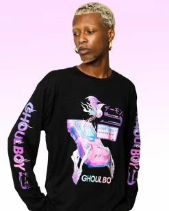 T6 Ghoulboy Long Sleeve Tee -T6 shop ghoulboyblackVaporLongsleeves