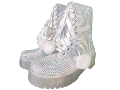 SPARKL Rhinestone Combat Boot -T6 shop glittershoeC1