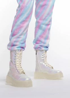 SPARKL White Iridescent Combat Boot -T6 shop pastelholotracksuit.00144 2 1800x1800 ee5cba17 4a2c 422c 9edc 663742cbfb76