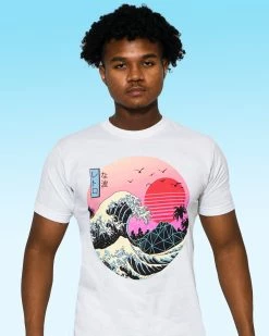 T6 Retro Wave Tee 10 T6 Retro Wave Tee -T6 shop retrowavewhttee