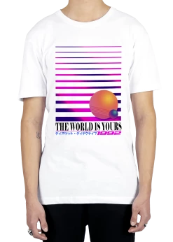 T6 The World Is Yours Tee -T6 shop theworldisyours tee wht
