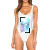 T6 Trash Economy High Legged One Piece Swimsuit