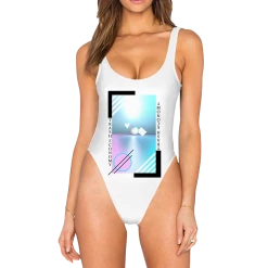 T6 Trash Economy High Legged One Piece Swimsuit